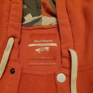 Vans Vault x Nigel Cabourn hoodie XL BRAND NWTAGS, Orange